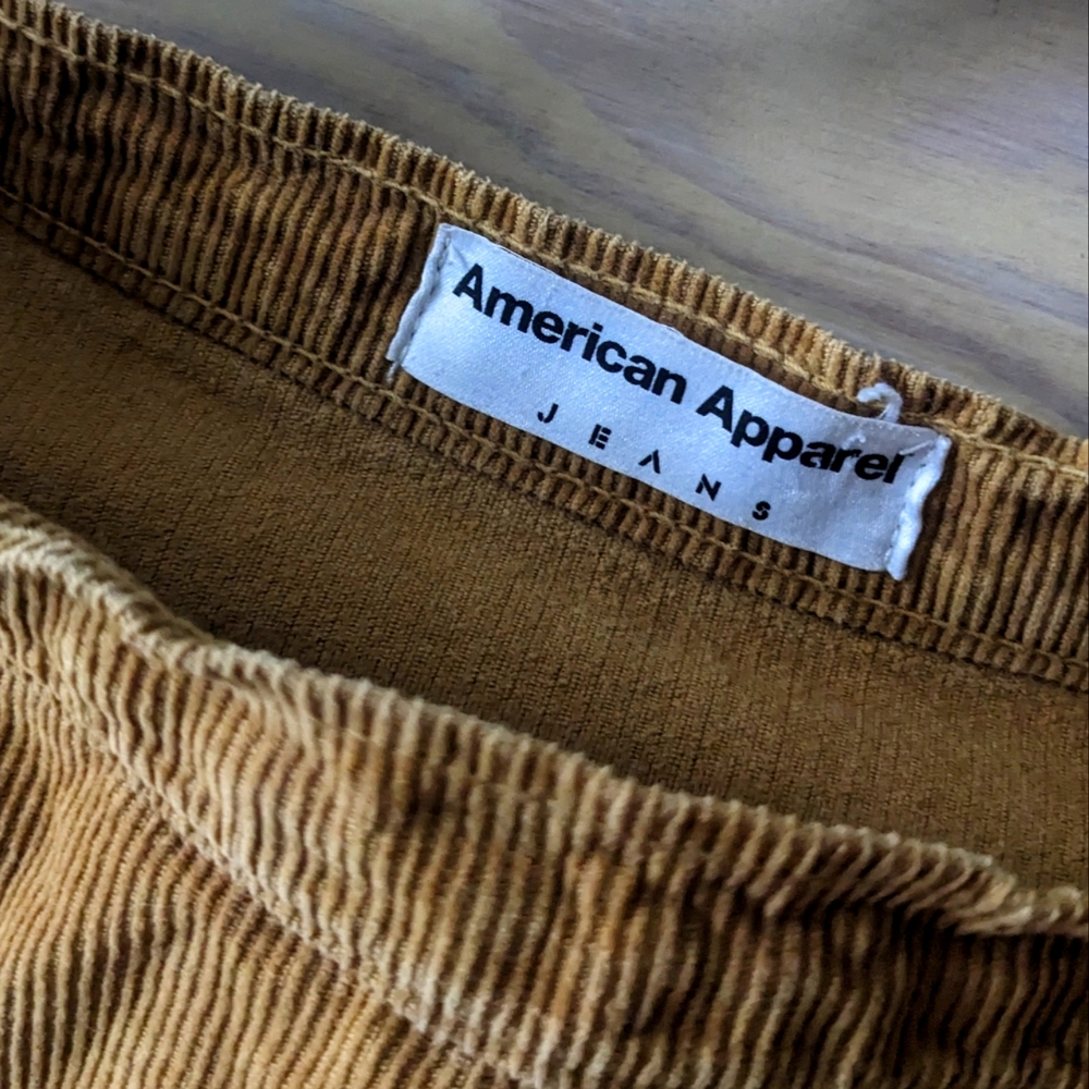 Corduroy circle skirt: AMERICAN APPAREL